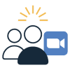 icon video people